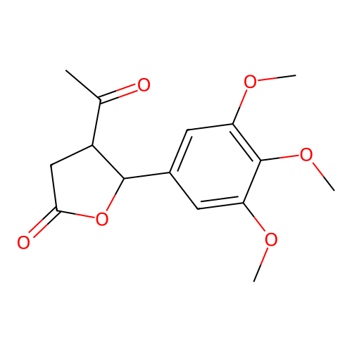 4-Acetyl-5-(3,4,5-trimethoxyphenyl)oxolan-2-one structure