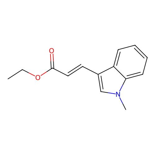 2-Propenoic acid, 3-(1-methyl-1H-indol-3-yl)-, ethyl ester structure