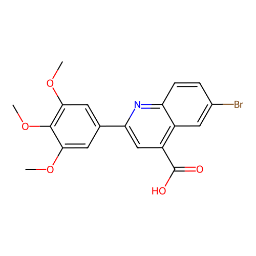 6-Bromo-2-(3,4,5-trimethoxyphenyl)quinoline-4-carboxylic acid structure