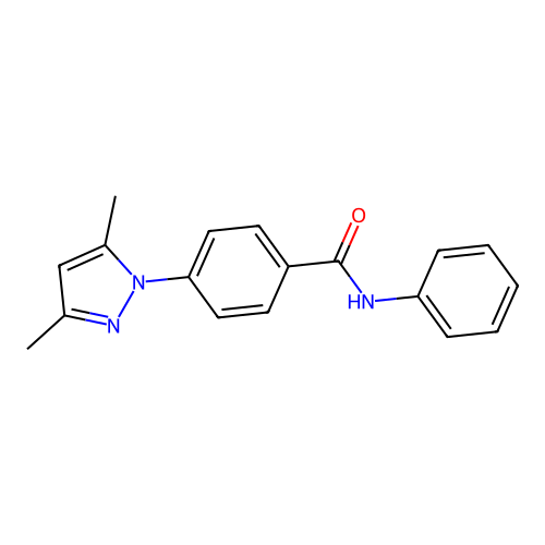 4-(3,5-dimethylpyrazol-1-yl)-N-phenylbenzamide structure