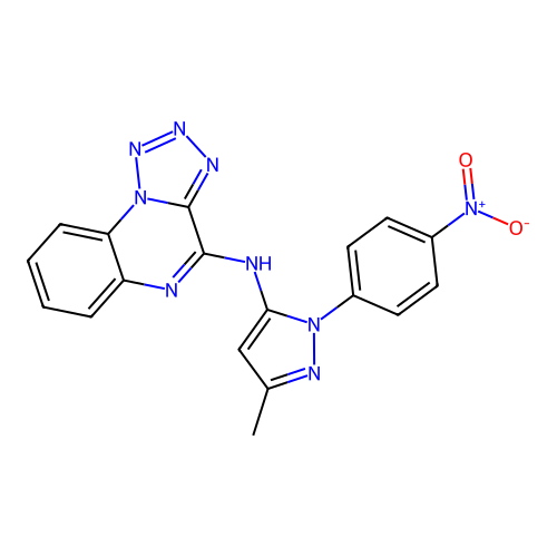 N-(3-methyl-1-(4-nitrophenyl)-1H-pyrazol-5-yl)tetrazolo[1,5-a]quinoxalin-4-amine structure