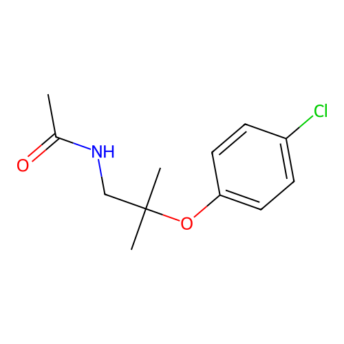 Acetamide, N-(2-(p-chlorophenoxy)-2-methylpropyl)- structure