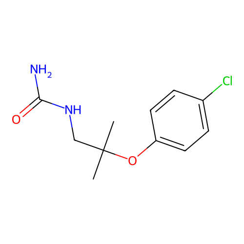 Urea, 1-(2-(p-chlorophenoxy)-2-methylpropyl)- structure