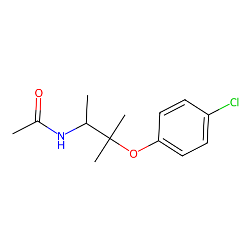 Acetamide, N-(2-(p-chlorophenoxy)-1,2-dimethylpropyl)- structure
