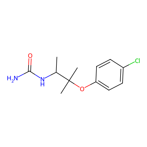 Urea, 1-(2-(p-chlorophenoxy)-1,2-dimethylpropyl)- structure
