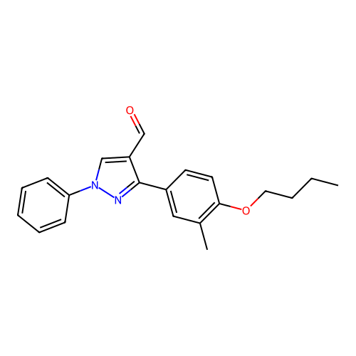 3-(4-butoxy-3-methylphenyl)-1-phenyl-1H-pyrazole-4-carbaldehyde structure