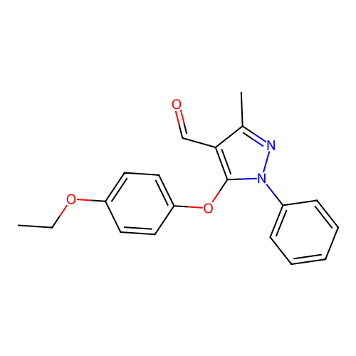 5-(4-ethoxyphenoxy)-3-methyl-1-phenyl-1H-pyrazole-4-carbaldehyde structure