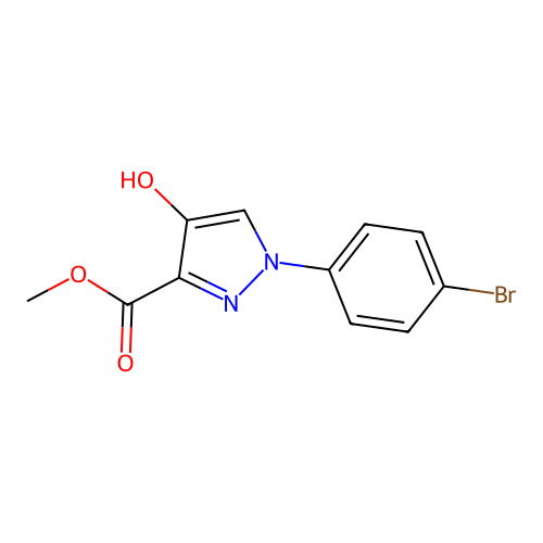 methyl 1-(4-bromophenyl)-4-hydroxy-1H-pyrazole-3-carboxylate structure