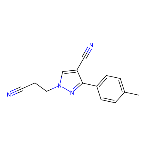 1-(2-Cyanoethyl)-3-(4-methylphenyl)pyrazole-4-carbonitrile structure