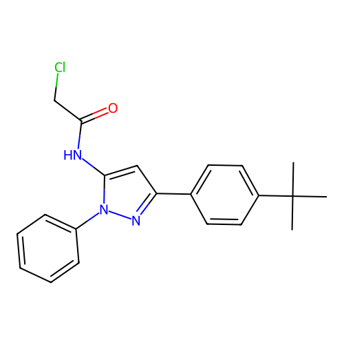 N-[3-(4-tert-butylphenyl)-1-phenyl-1H-pyrazol-5-yl]-2-chloroacetamide structure