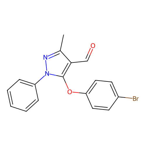 5-(4-bromophenoxy)-3-methyl-1-phenyl-1H-pyrazole-4-carbaldehyde structure