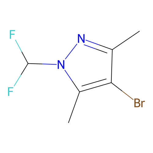 4-bromo-1-(difluoromethyl)-3,5-dimethyl-1H-pyrazole structure
