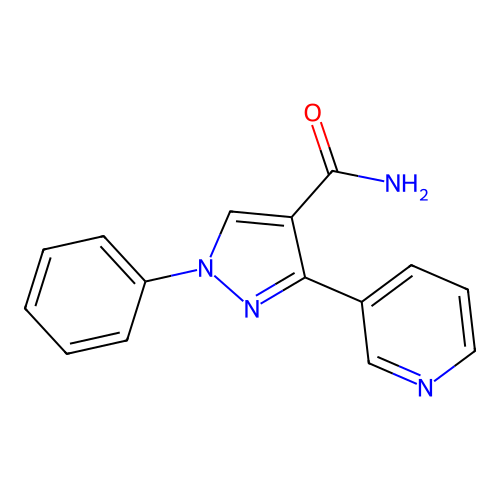 1-phenyl-3-(pyridin-3-yl)-1H-pyrazole-4-carboxamide structure