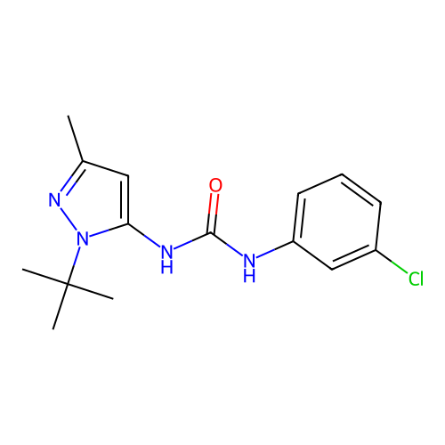 1-(2-Tert-butyl-5-methylpyrazol-3-yl)-3-(3-chlorophenyl)urea structure