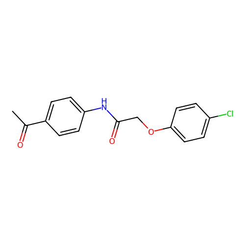 N-(4-乙酰基苯基)-2-(4-氯苯氧基)乙酰胺 structure