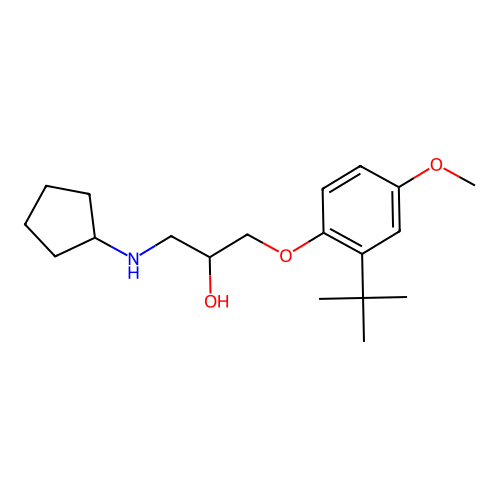 1-(2-Tert-butyl-4-methoxyphenoxy)-3-(cyclopentylamino)propan-2-ol structure