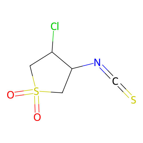 3-Chloro-4-isothiocyanatotetrahydrothiophene 1,1-dioxide structure