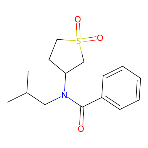 N-(1,1-dioxo-1lambda6-thiolan-3-yl)-N-(2-methylpropyl)benzamide structure