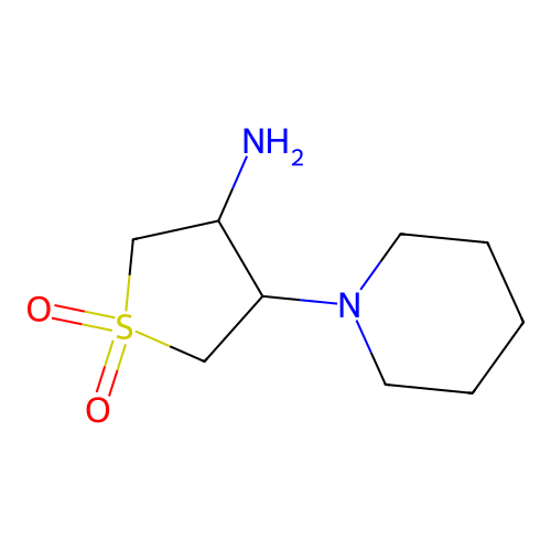 1,1-Dioxo-4-piperidin-1-ylthiolan-3-amine structure