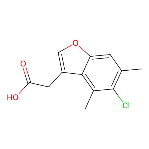 (5-Chloro-4,6-dimethyl-1-benzofuran-3-YL)acetic acid structure