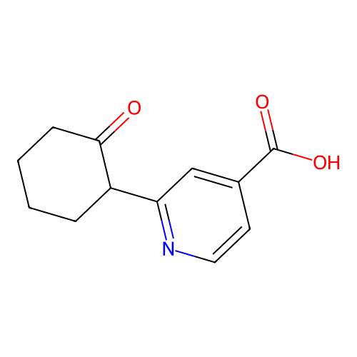 2-(2-oxocyclohexyl)pyridine-4-carboxylic Acid structure