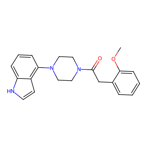 1-[4-(1H-indol-4-yl)piperazin-1-yl]-2-(2-methoxyphenyl)ethanone structure