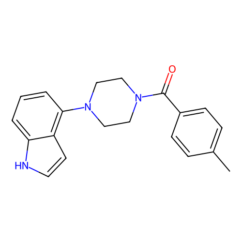 [4-(1H-indol-4-yl)piperazin-1-yl]-(4-methylphenyl)methanone structure