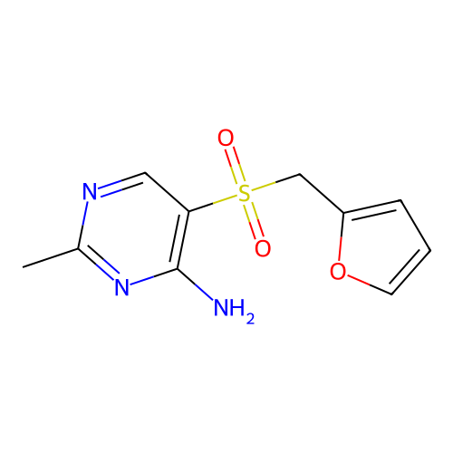 5-[(Furan-2-yl)methanesulfonyl]-2-methylpyrimidin-4-amine structure