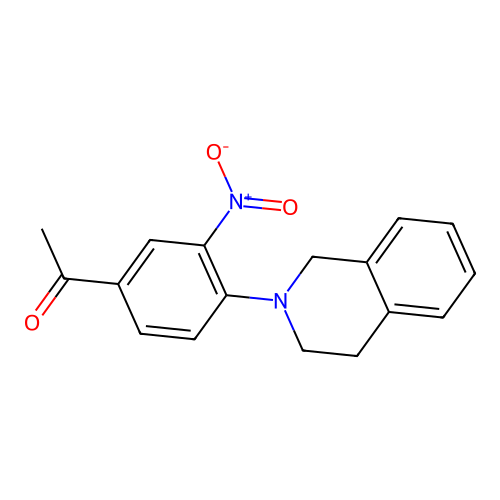 1-[4-(3,4-dihydro-1H-isoquinolin-2-yl)-3-nitrophenyl]ethanone structure