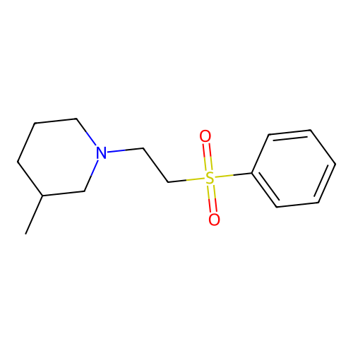 1-[2-(Benzenesulfonyl)ethyl]-3-methylpiperidine structure