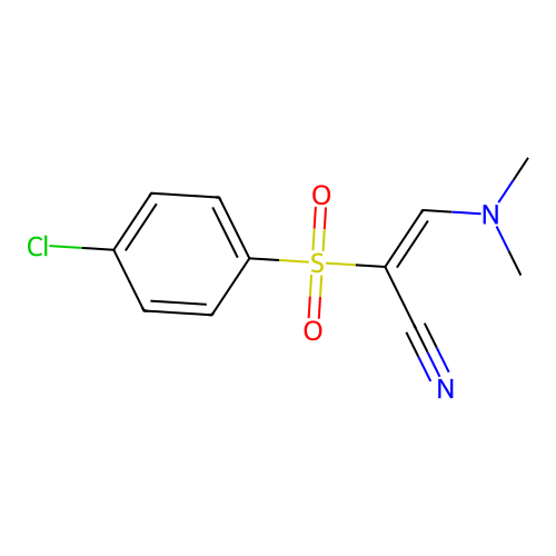 2-[(4-Chlorophenyl)sulfonyl]-3-(dimethylamino)acrylonitrile structure