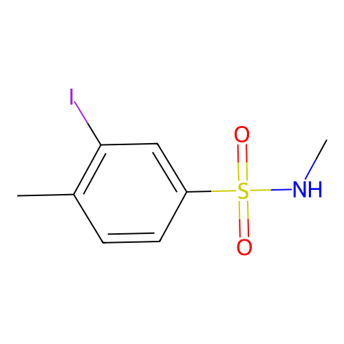 3-iodo-N,4-dimethylbenzene-1-sulfonamide structure