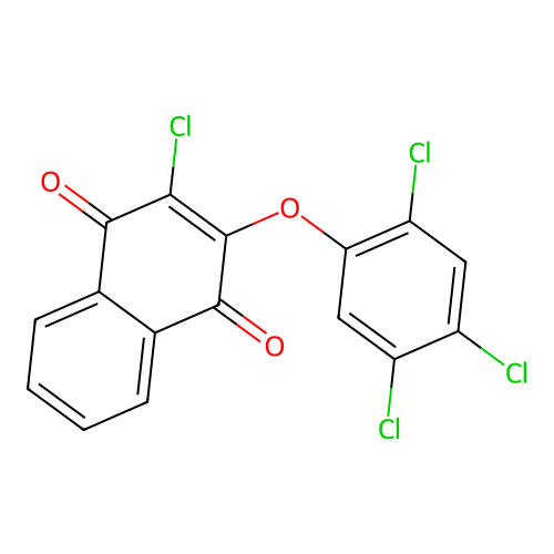 2-Chloro-3-(2,4,5-trichlorophenoxy)naphthalene-1,4-dione structure