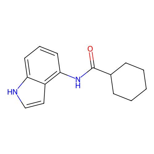 N-(1H-indol-4-yl)cyclohexanecarboxamide structure