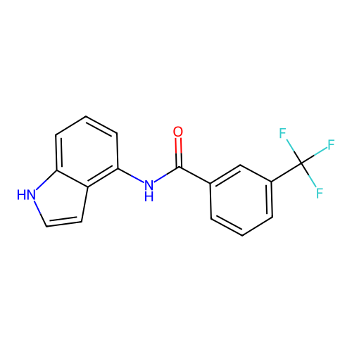 N-(1H-indol-4-yl)-3-(trifluoromethyl)benzamide structure