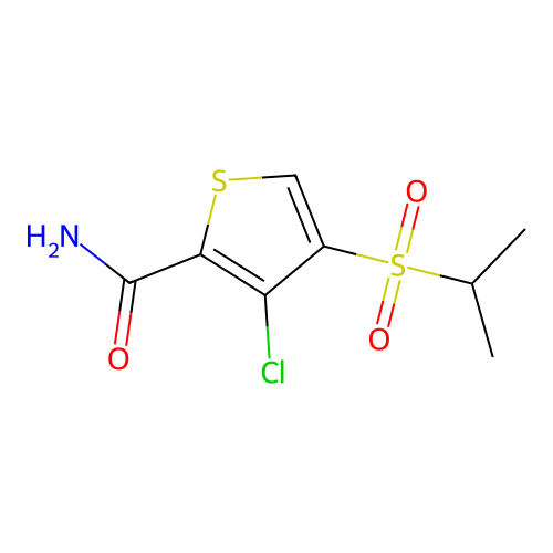 3-Chloro-4-propan-2-ylsulfonylthiophene-2-carboxamide structure