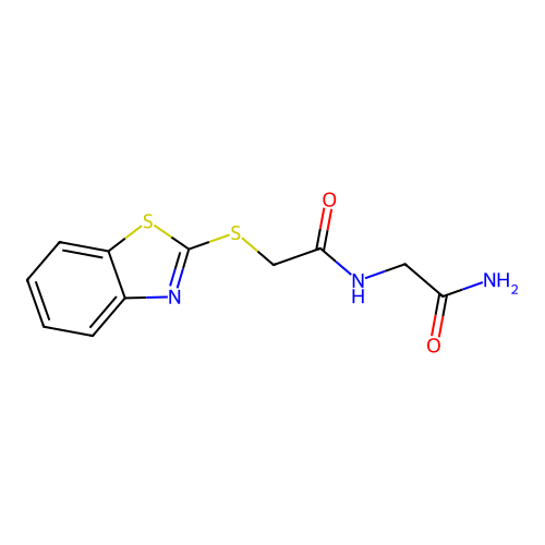 N-(2-amino-2-oxoethyl)-2-(benzo[d]thiazol-2-ylthio)acetamide structure