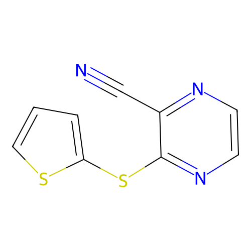 3-(Thiophen-2-ylthio)pyrazine-2-carbonitrile structure