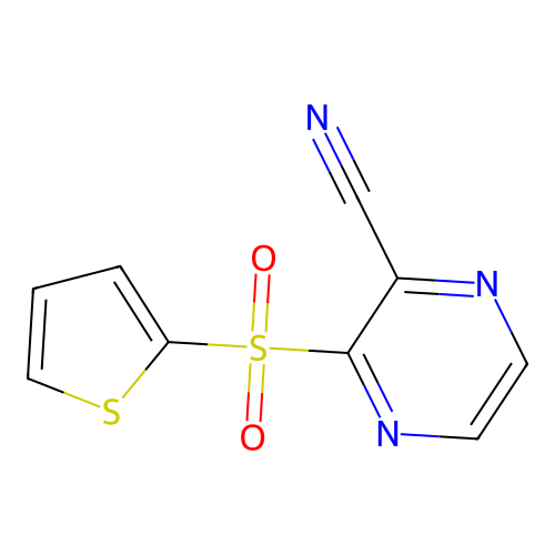 3-(2-Thienylsulfonyl)pyrazine-2-carbonitrile structure
