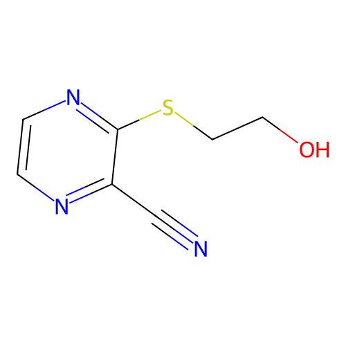 3-((2-Hydroxyethyl)thio)pyrazine-2-carbonitrile structure