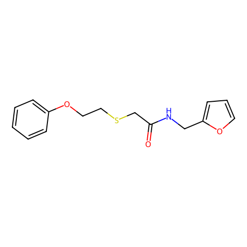N-(Furan-2-ylmethyl)-2-((2-phenoxyethyl)thio)acetamide structure