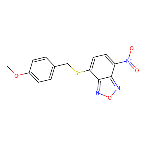 4-((4-Methoxybenzyl)thio)-7-nitrobenzo[c][1,2,5]oxadiazole structure