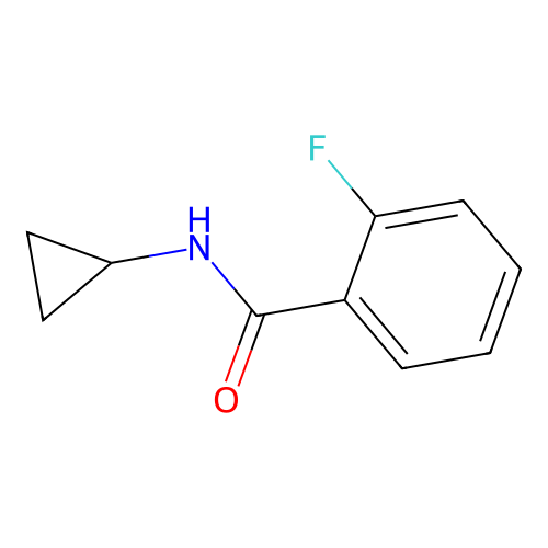 N-cyclopropyl-2-fluorobenzamide structure