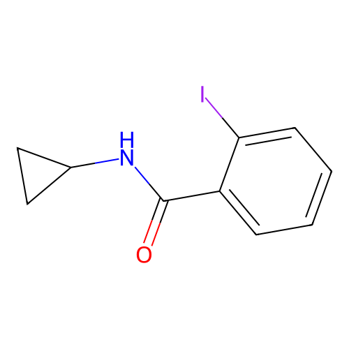 N-cyclopropyl-2-iodobenzamide structure