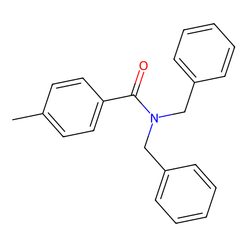 N,N-dibenzyl-4-methylbenzamide structure