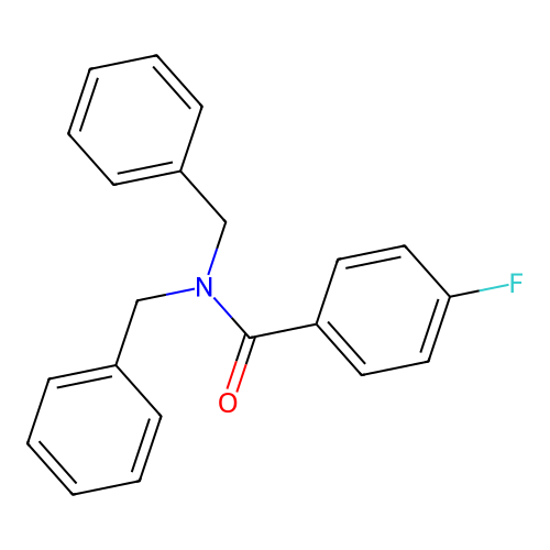N,N-dibenzyl-4-fluorobenzamide structure