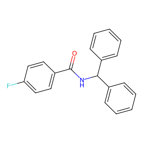 (4-Fluorobenzoylamino)-diphenylmethane structure