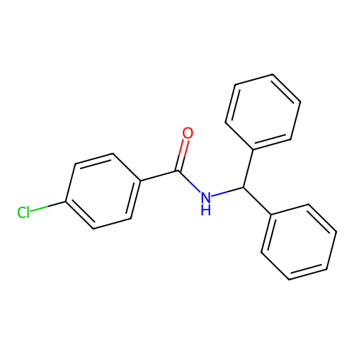 4-chloro-N-(diphenylmethyl)benzamide structure