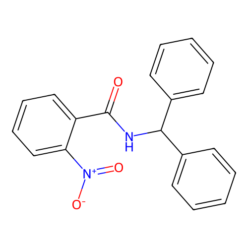 N-(diphenylmethyl)-2-nitrobenzamide structure