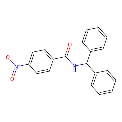 Benzamide, N-(diphenylmethyl)-4-nitro- structure